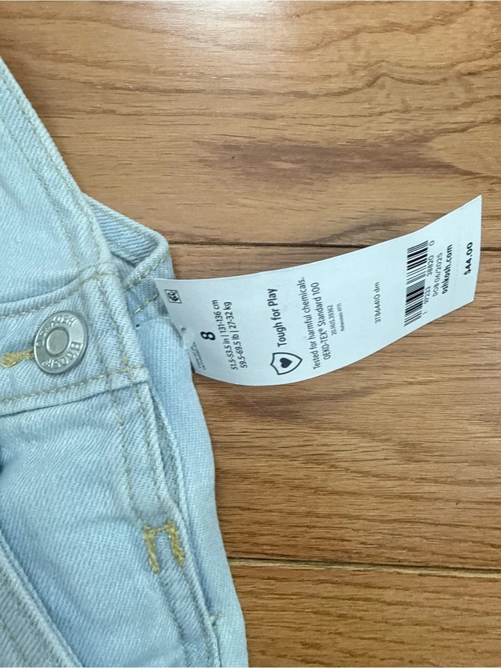 Oshkosh B’Gosh Girls Lightwash Denim Skirtall NWT